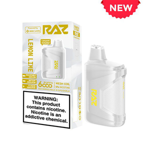 RAZ CA6000 6000 Puffs 10mL 50mg Disposable Lemon Lime with packaging
