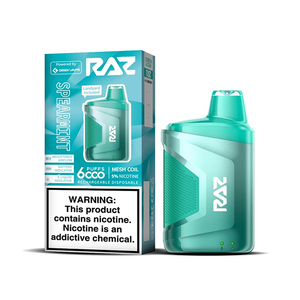 RAZ CA6000 6000 Puffs 10mL 50mg Disposable Spearmint with packaging