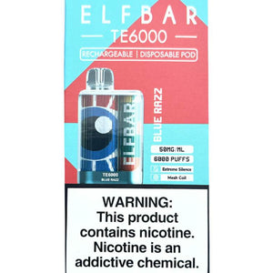 Elf Bar TE6000 Disposable Blue Razz Packaging