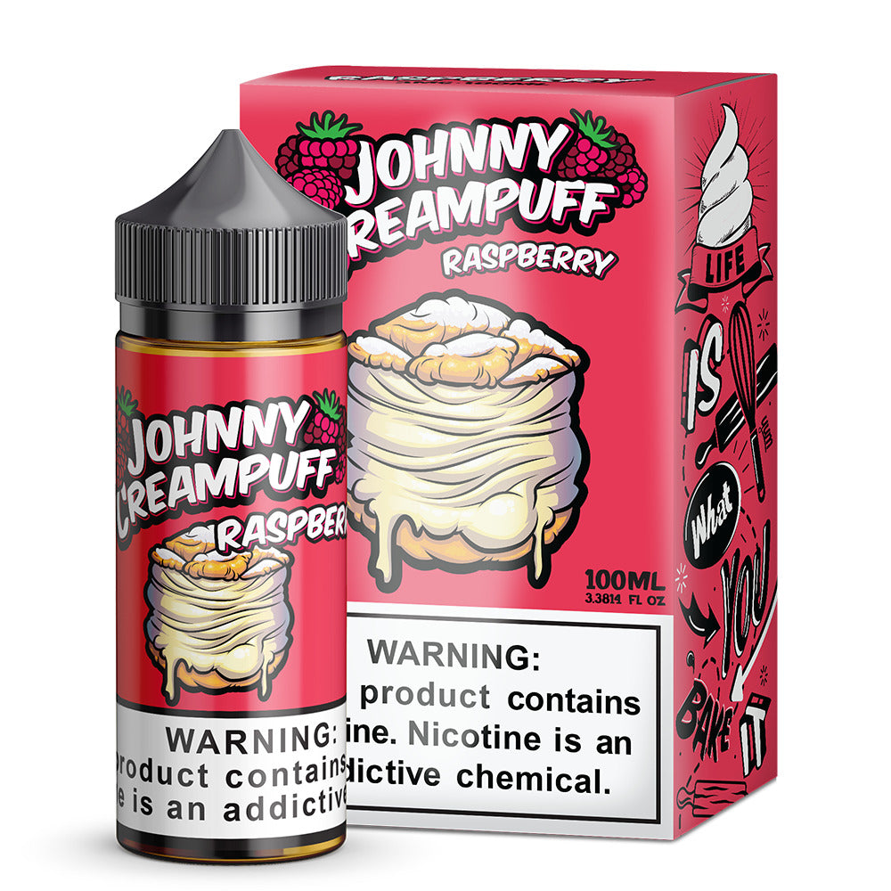 Raspberry by Tinted Brew – Johnny Creampuff TF-Nic Series 100mL With Packaging