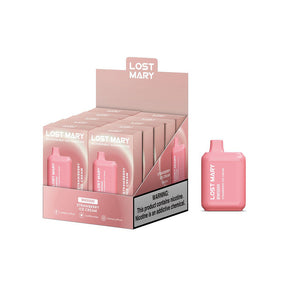 Lost Mary BM5000 5000 Puff 14mL 30mg Strawberry Ice Cream with Packaging