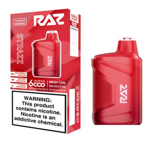 RAZ CA6000 6000 Puffs 10mL 50mg Disposable Strazz with packaging