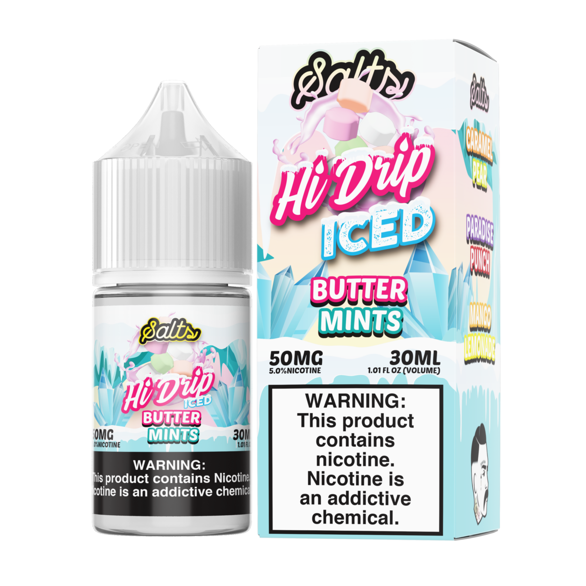 Butter Mints Iced by Hi Drip Salts 30ML 50mg With Packaging