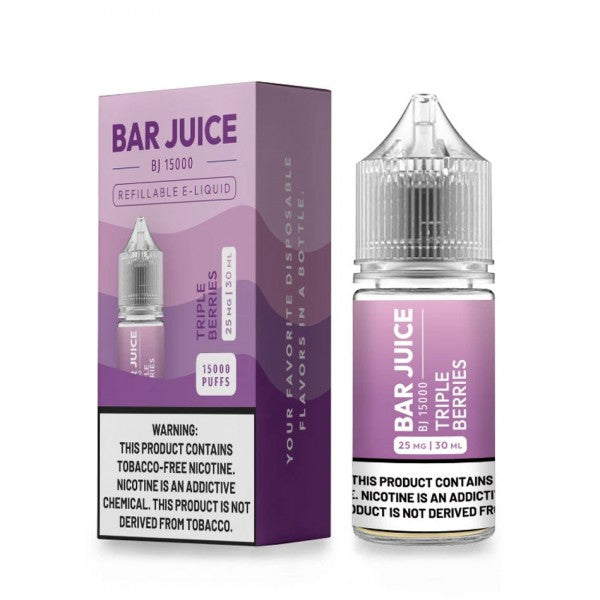 Triple Berries by Bar Juice BJ15000 Salts 25mg 30mL With Packaging