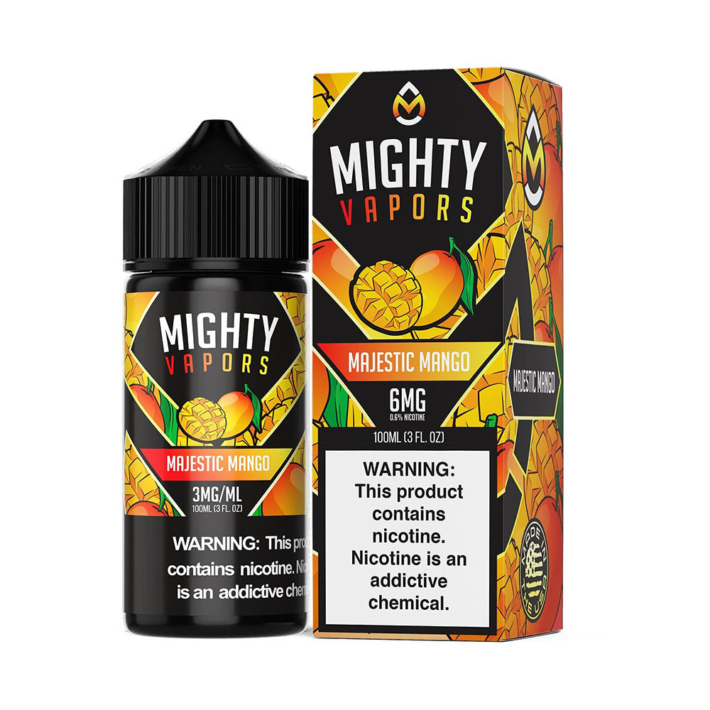 Majestic Mango | Mighty Vapors | 100ml 6mg bottle with packaging