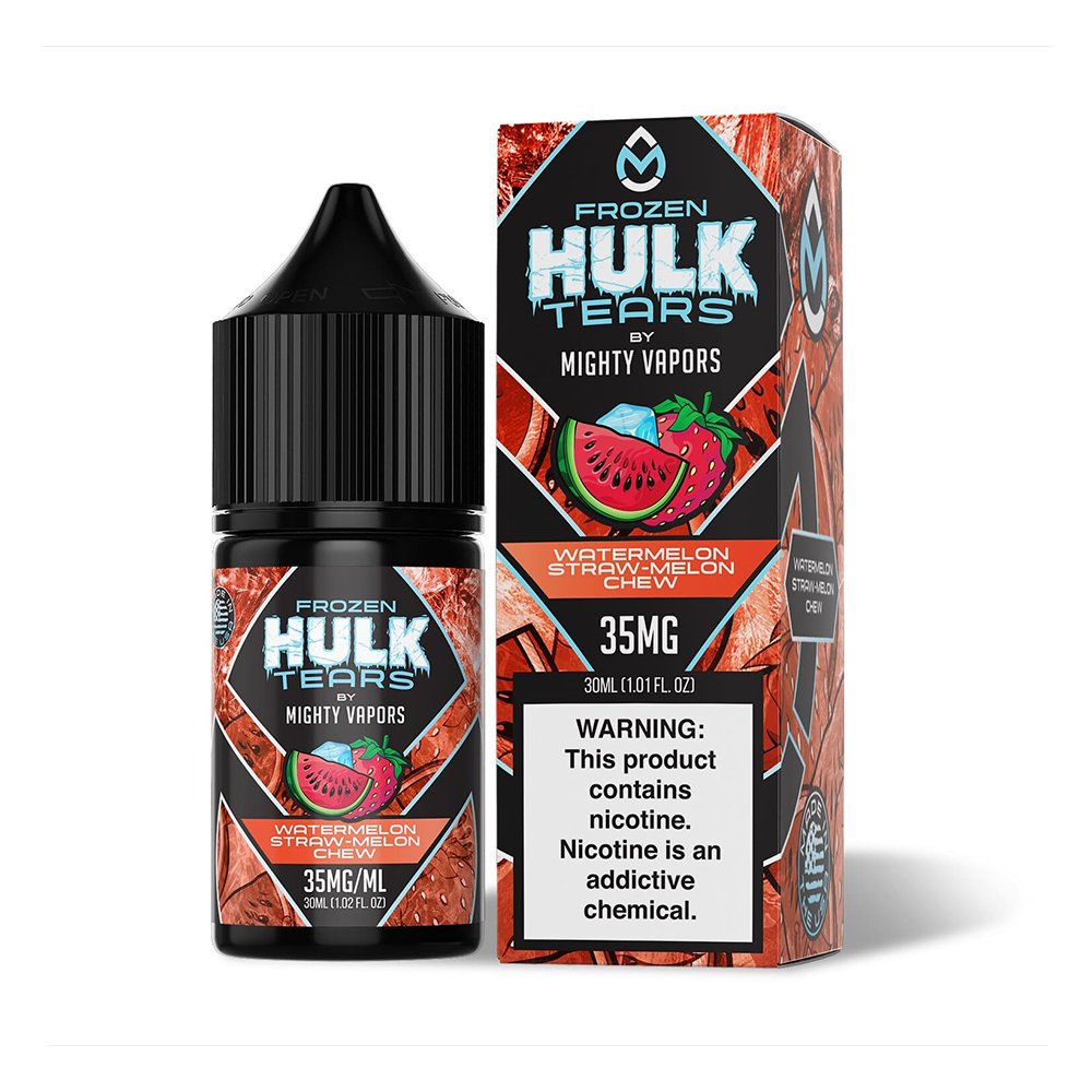 Frozen Watermelon by Mighty Vapors Hulk Tears Salt Series E-Liquid 30mL (Salt Nic) with Packaging