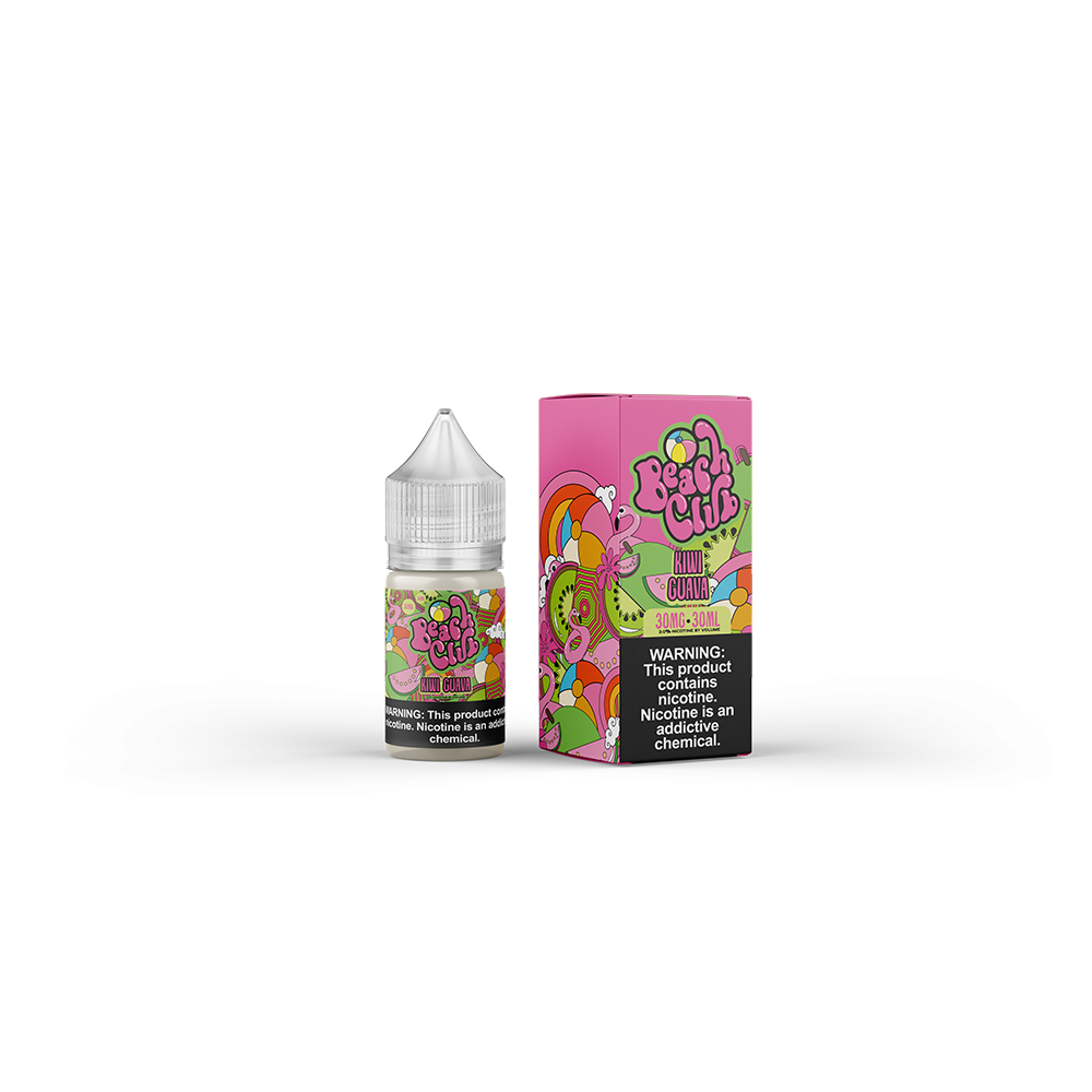 Kiwi Guava by Beach Club E-Liquid 30mL (Salts) with packaging