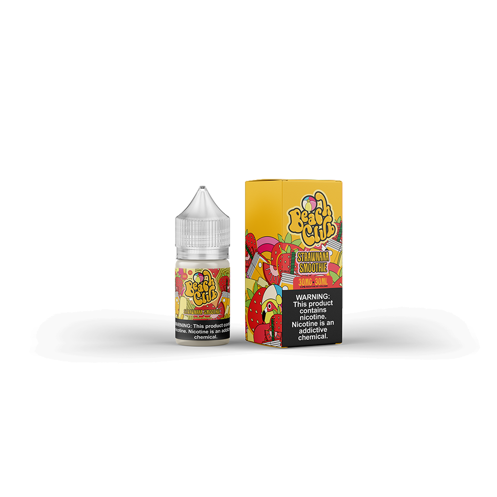 Strawnana Smoothie by Beach Club E-Liquid 30mL (Salts) with packaging