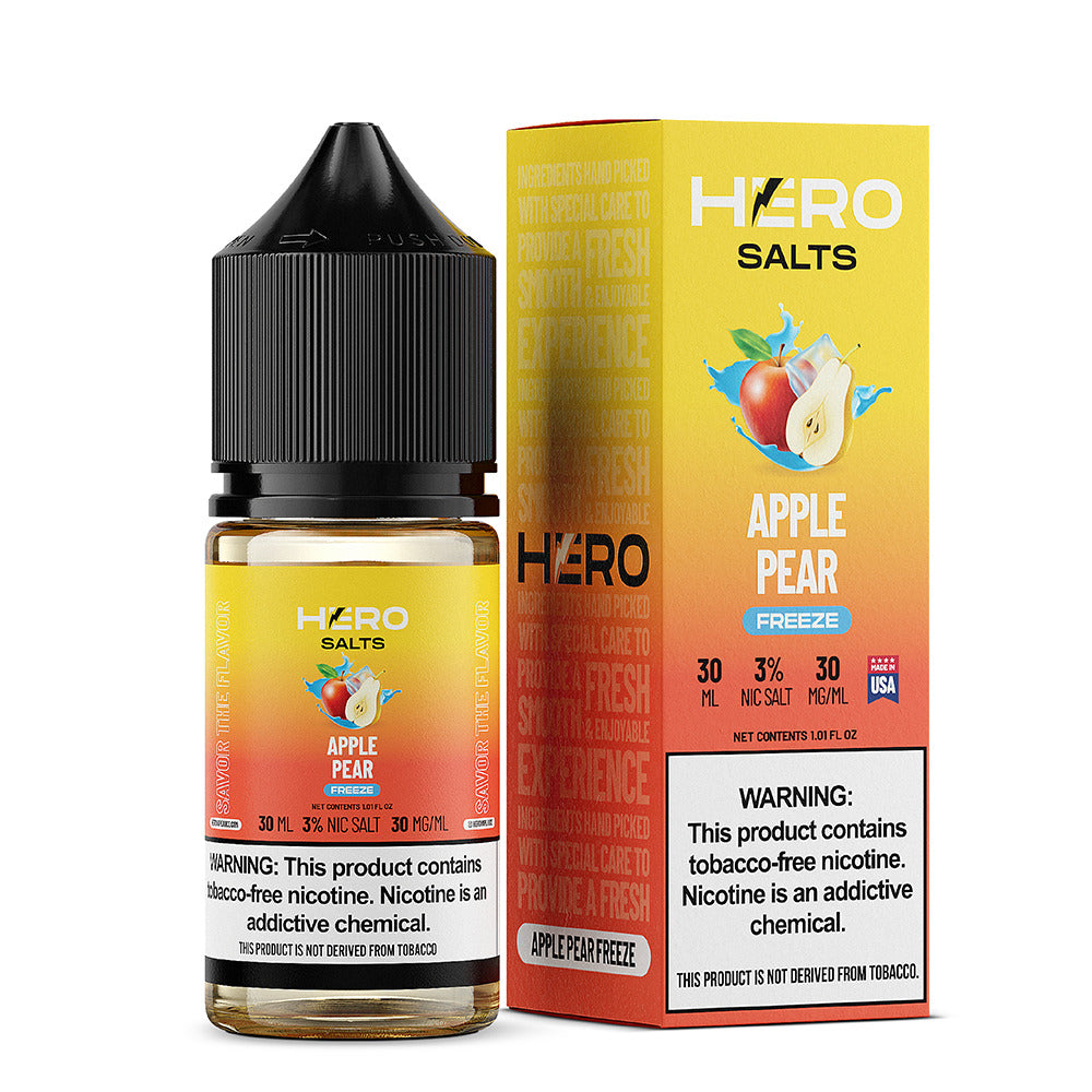 Apple Pear Freeze by Hero E-Liquid 30mL (Salts) with packaging