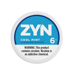 ZYN Nicotine Pouches (15ct Can)(5-Can Pack) Cool Mint
