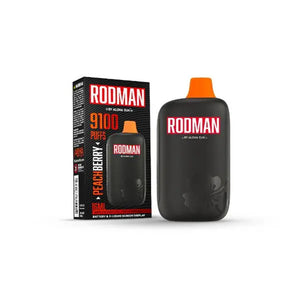 Aloha Sun Rodman 9100 Puffs 16mL 50mg Disposable Peach Berry with packaging