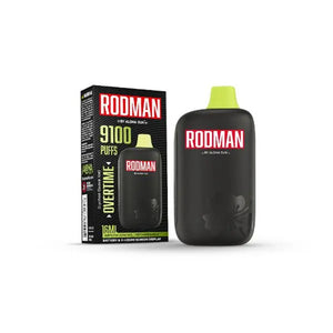 Aloha Sun Rodman 9100 Puffs 16mL 50mg Disposable Overtime (Lychee Guava Ice) with packaging