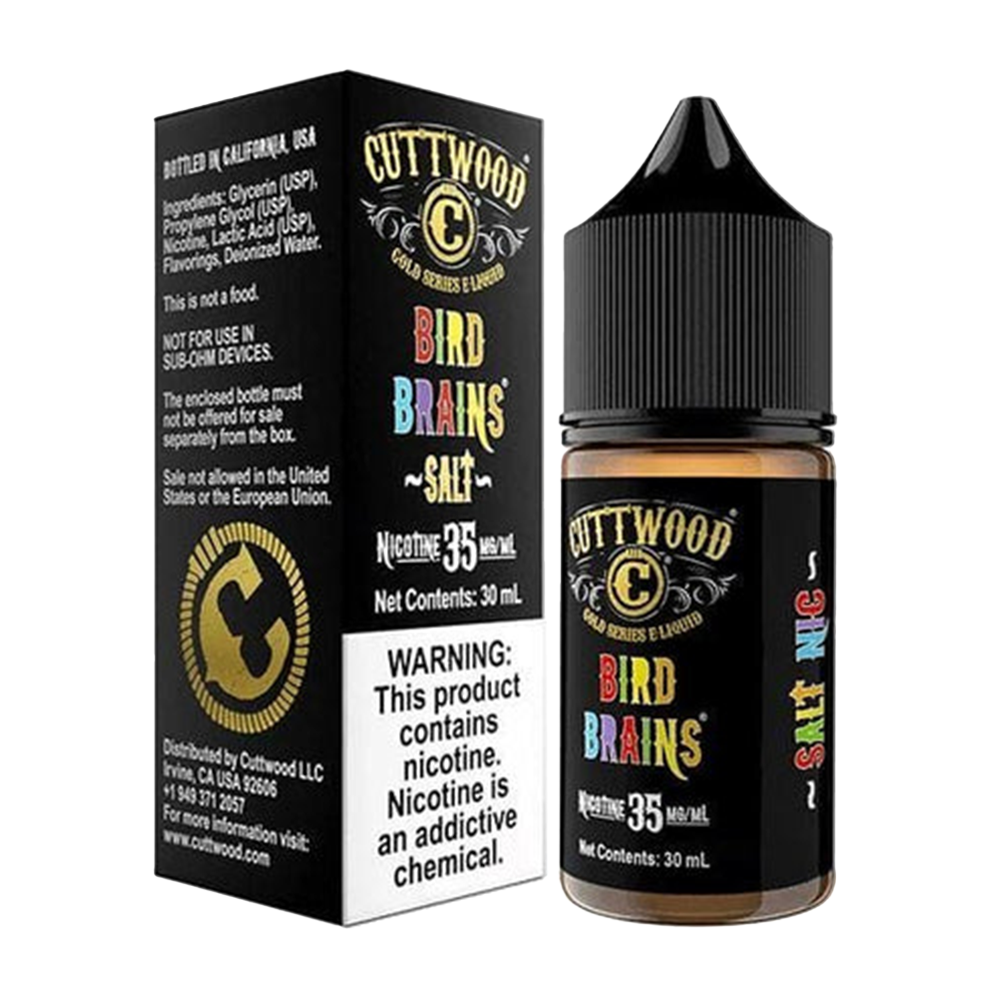 Bird Brains by Cuttwood E-Liquid 30mL (Salt Nic) with Packaging