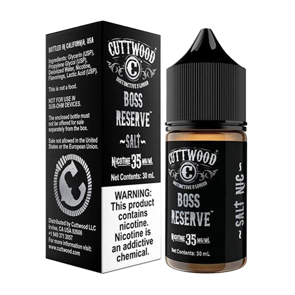 Boss Reserve by Cuttwood E-Liquid 30mL (Salt Nic) with Packaging