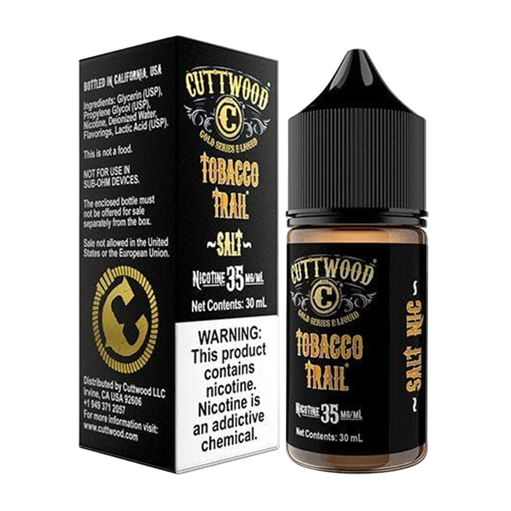 Tobacco Trail by Cuttwood E-Liquid 30mL (Salt Nic)  with Packaging