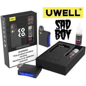 Uwell Caliburn AK3 Kit + A3S 0.8ohm Pods (x2) + Daddy's Vapor 10mL Salts 50mg set