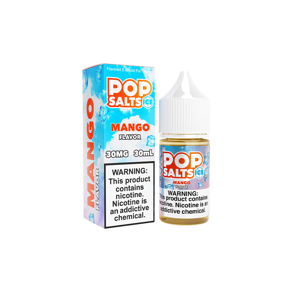 Mango Ice by Pop Salts E-Liquid 30mL Salt Nic with packaging