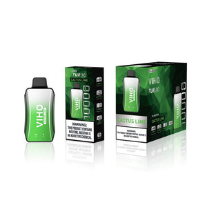 Viho Turbo 10000 Puffs (17mL) 50mg Disposable Cactus Lime with packaging