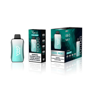 Viho Turbo 10000 Puffs (17mL) 50mg Disposable Cool Mint with packaging