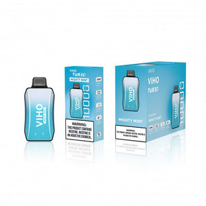 Viho Turbo 10000 Puffs (17mL) 50mg Disposable Mighty Mint with packaging