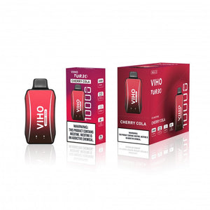 Viho Turbo 10000 Puffs (17mL) 50mg Disposable Cherry Cola with packaging