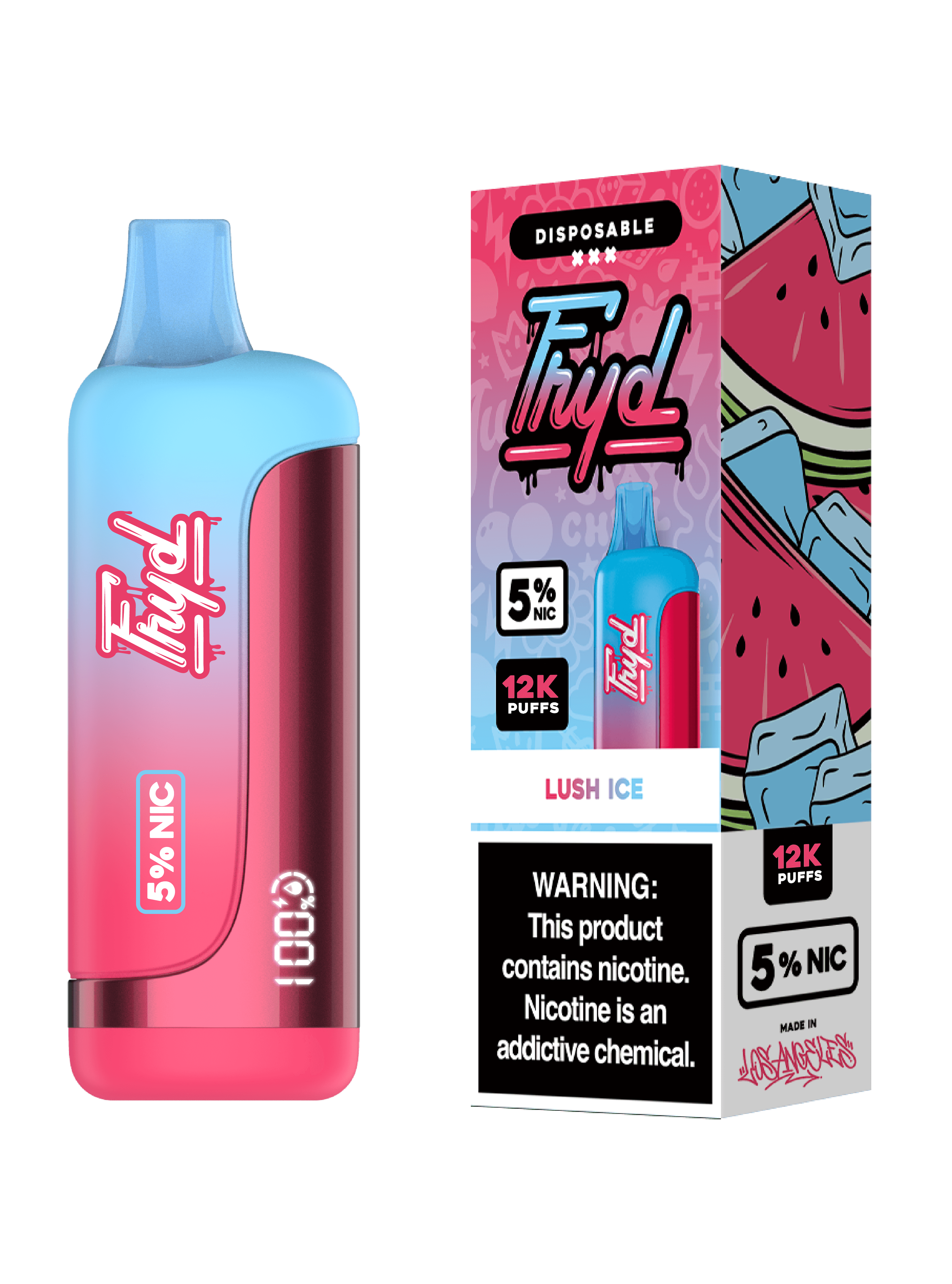 FRYD Disposable 12,0000 Puffs (17mL) 50mg  Lush Ice