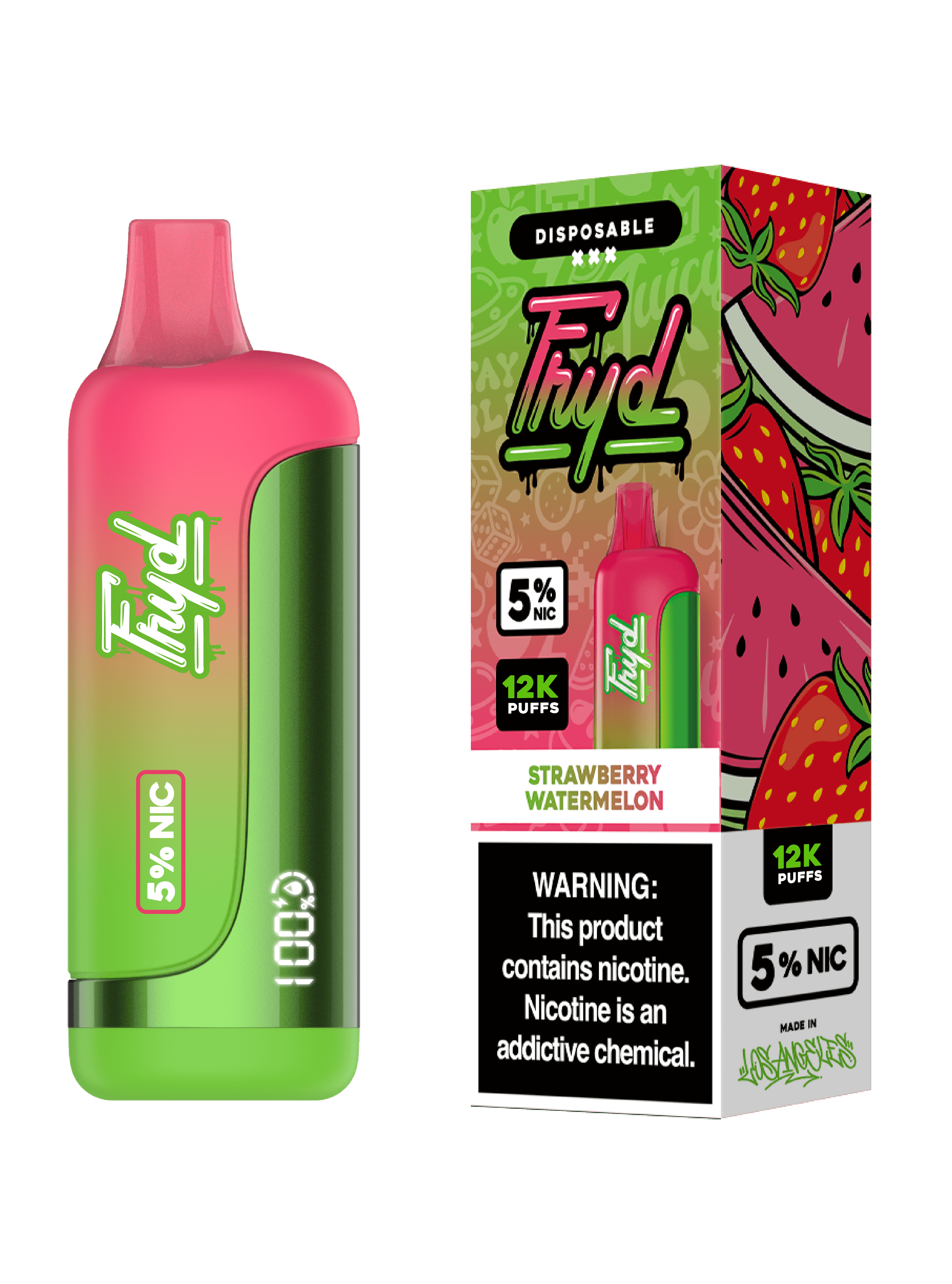 FRYD Disposable 12,0000 Puffs (17mL) 50mg Strawberry Watermelon