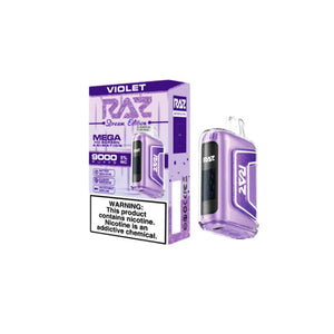 RAZ TN9000 9000 Puffs 12mL 50mg Disposable Violet (Grape Strawberry) with packaging