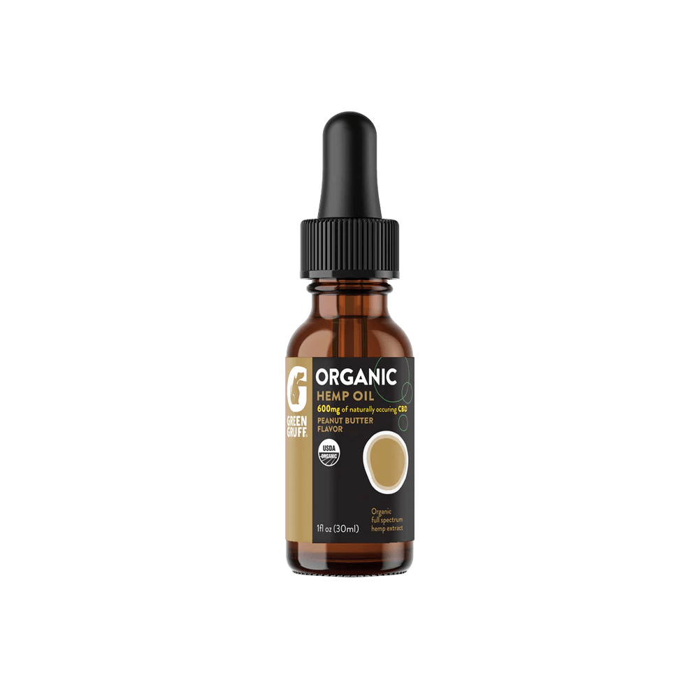 Green Gruff CBD Dog Tincture – 600mg 30mL Bottle Peanut