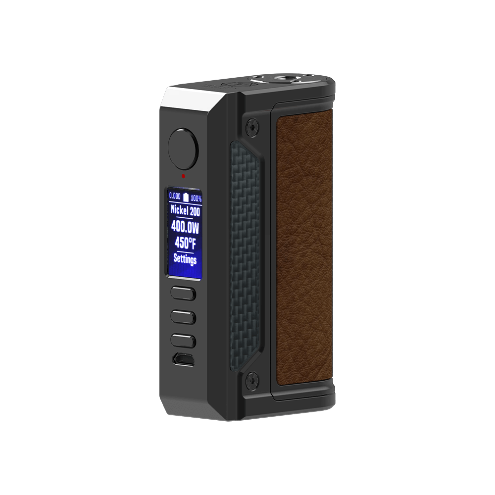 LVE Therion II DNA 250C Box Mod Gunmetal Brown Leather