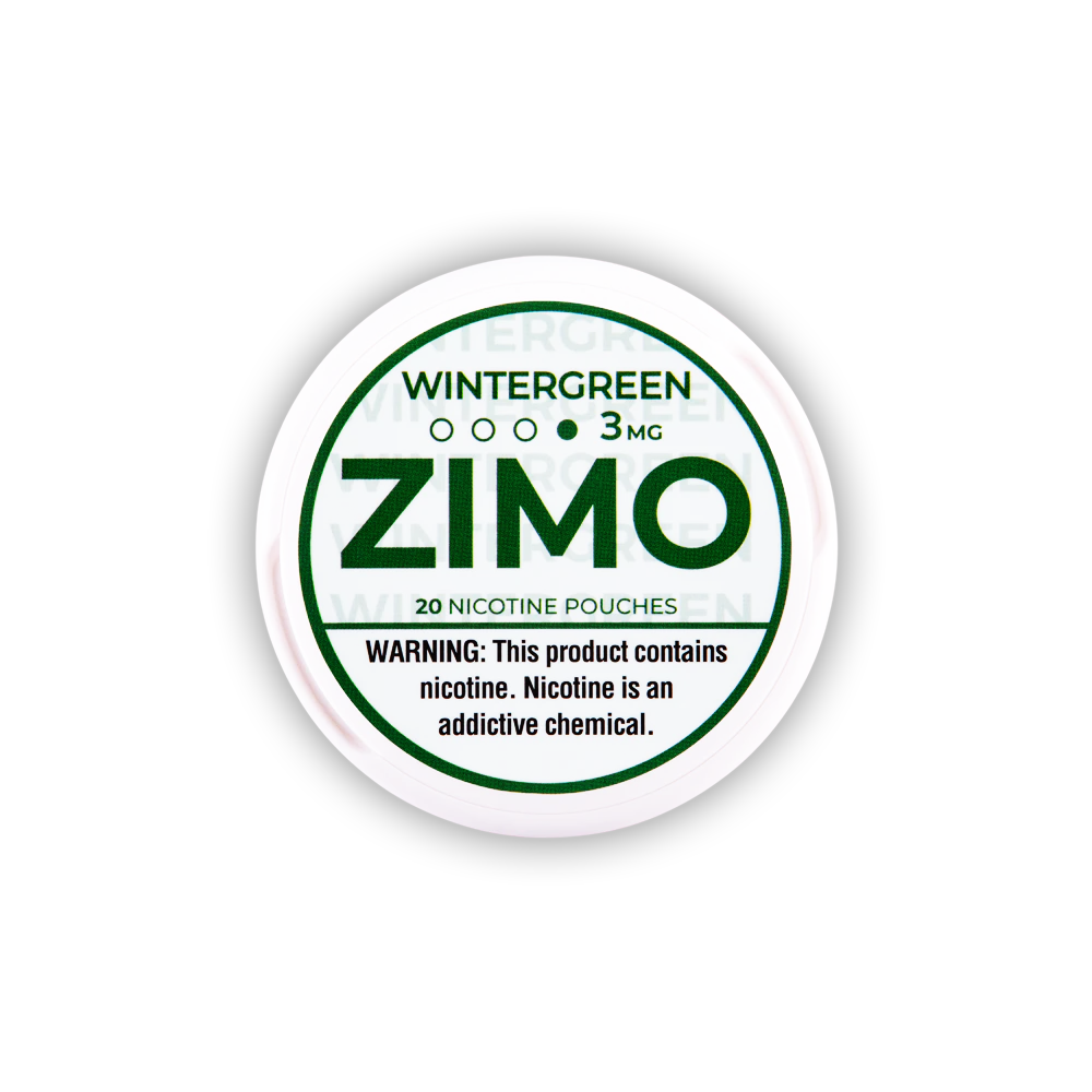 Zimo Nicotine Pouch 3-8mg x20 Pouch (5 Pack) Wintergreen 03mg