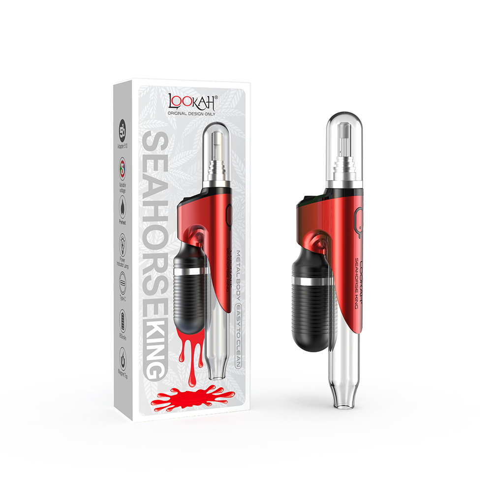 Lookah Seahorse King E-Dab Pen Red with packaging