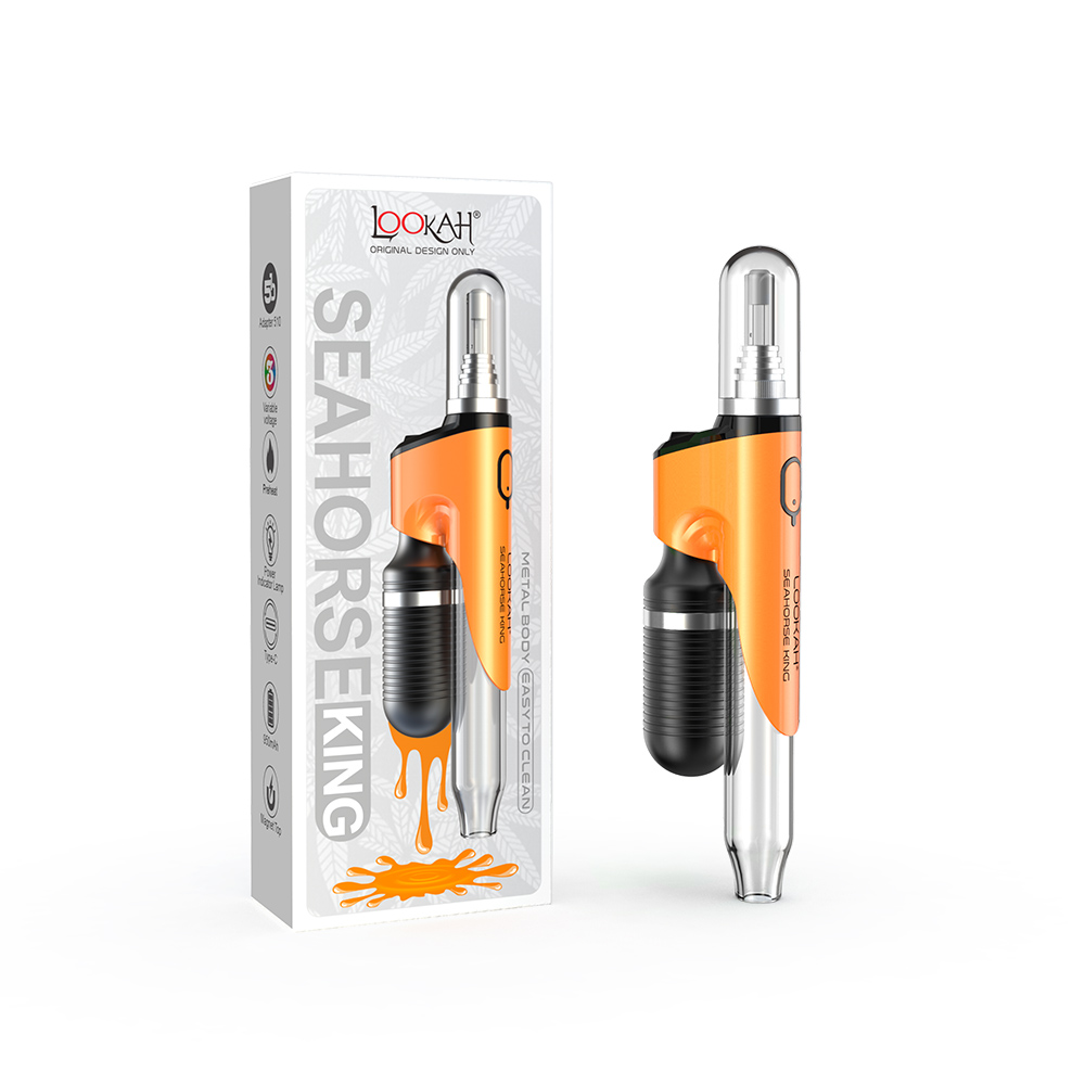 Lookah Seahorse King E-Dab Pen Orange with packaging