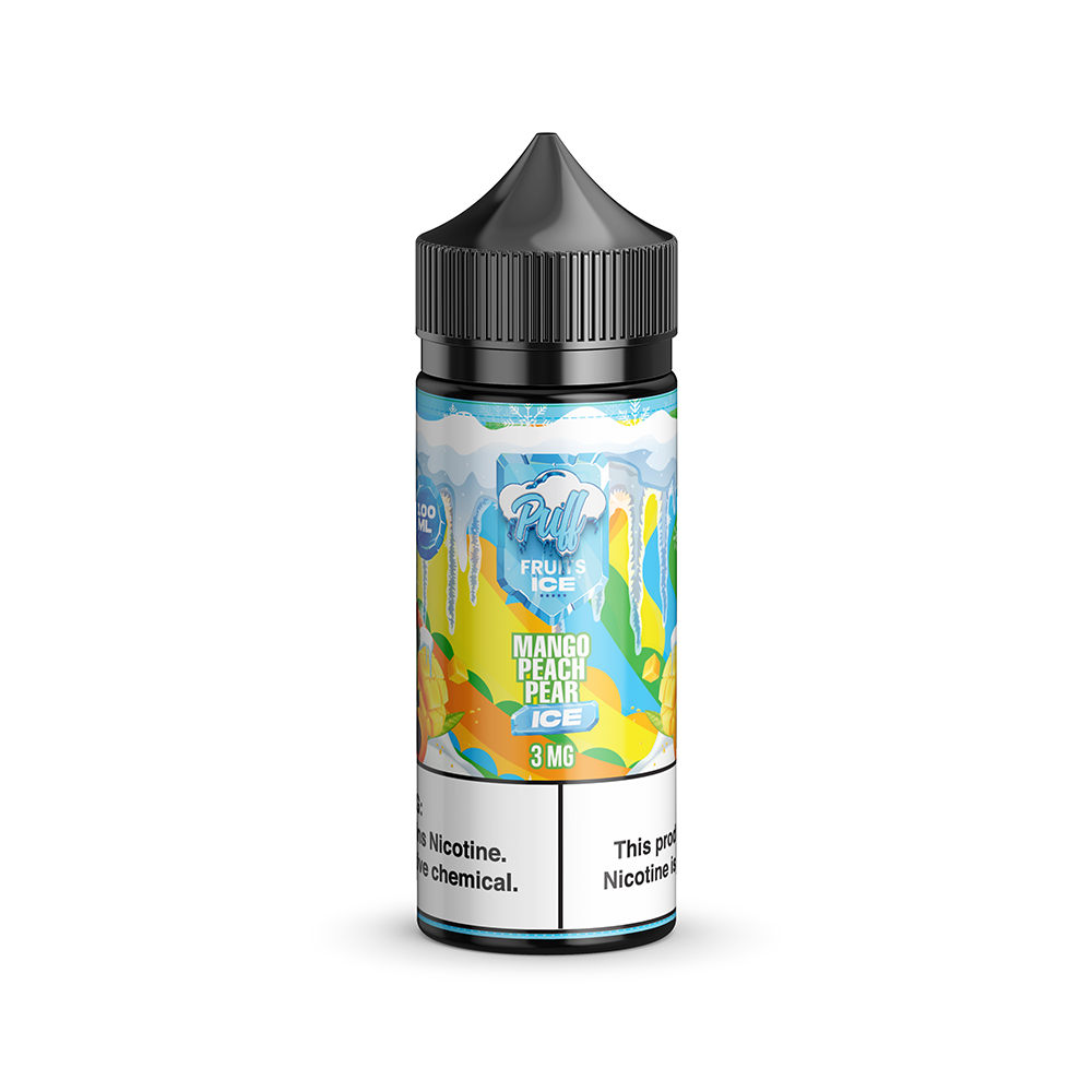 Mango Peach Pear Ice | Puff Fruits | 100mL 3mg bottle