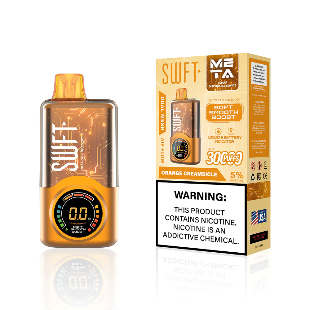 SWFT Meta Disposable Orange Creamsicle with packaging