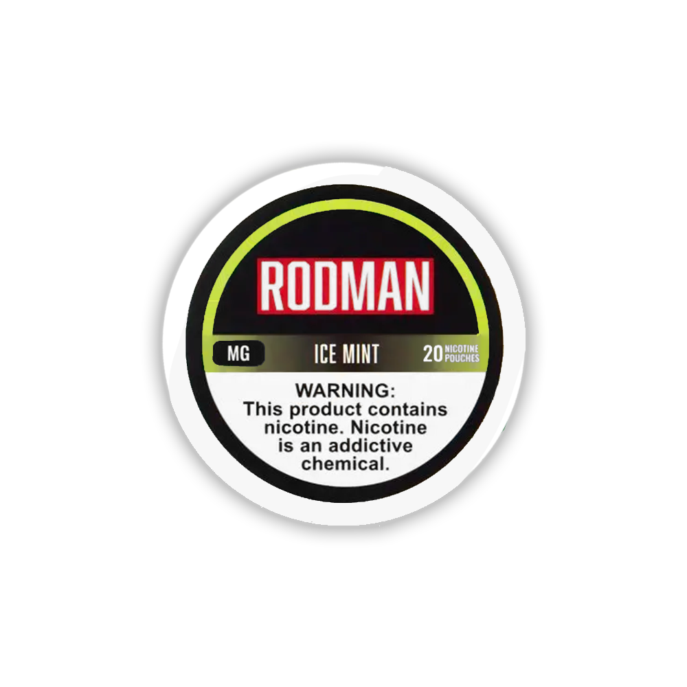 Rodman Nicotine Pouches (20ct Can)(5-Can Pack) Ice Mint 12mg