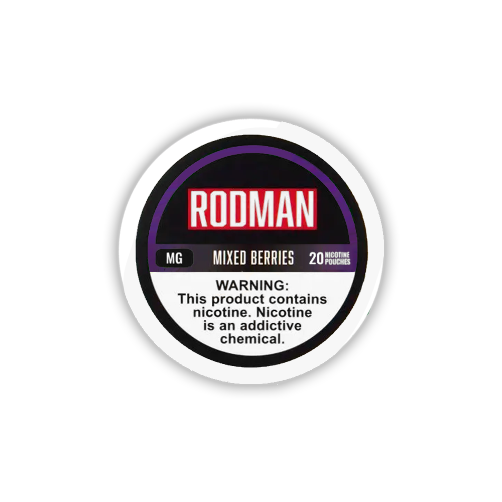 Rodman Nicotine Pouches (20ct Can)(5-Can Pack) Mixed Berries 6mg