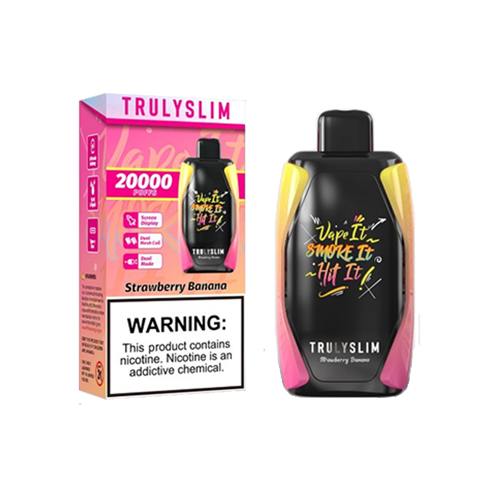 Truly Bar Trulyslim 20K Disposable Strawberry Banana with packaging