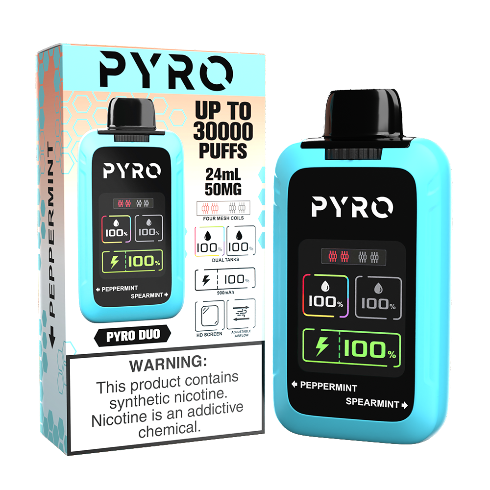 Pyro DUO Disposable Peppermint/Spearmint with packaging