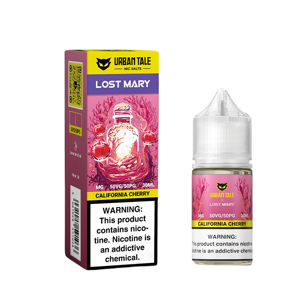 California Cherry | Urban Tale Lost Mary Salts | 30mL bottle with packaging