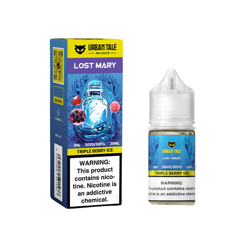 Triple Berry Ice | Urban Tale Lost Mary Salts | 30mL bottle with packaging