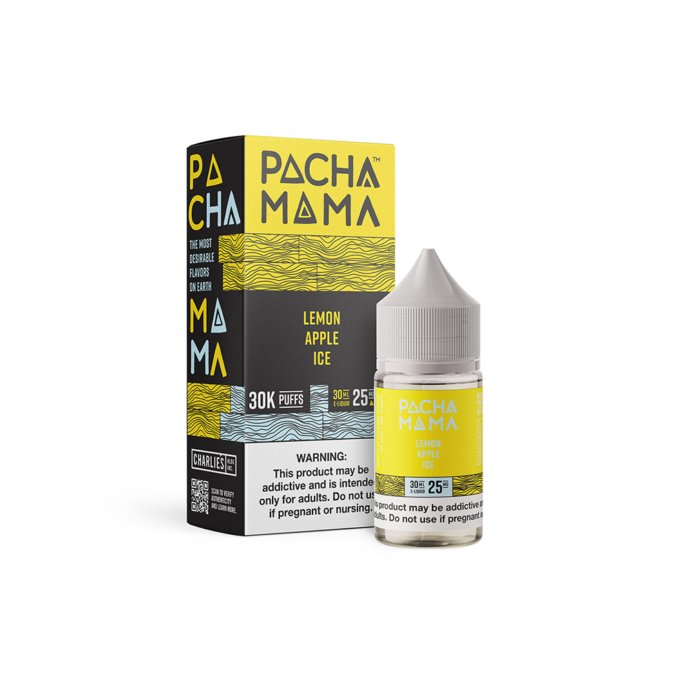 Lemon Apple Ice | Pachamama Plus Metatine Salts | 30mL 25mg bottle with packaging