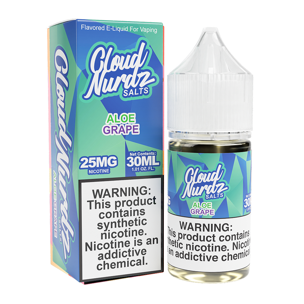 Aloe Grape | Cloud Nurdz Salts | 30mL 25mg bottle with packaging