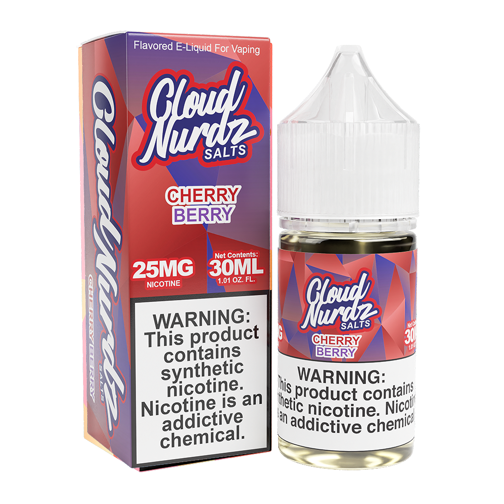 Cherry Berry | Cloud Nurdz Salts | 30mL 25mg bottle with packaging