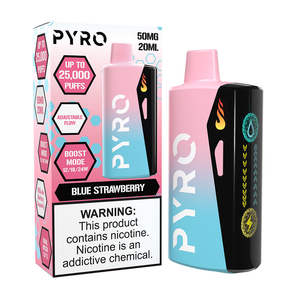 Pyro Boost Disposable Blue Strawberry with packaging