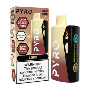 Pyro Boost Disposable Coffee with packaging