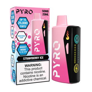 Pyro Boost Disposable Strawberry Ice with packaging