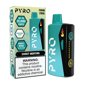 Pyro Boost Disposable Sweet Menthol with packaging