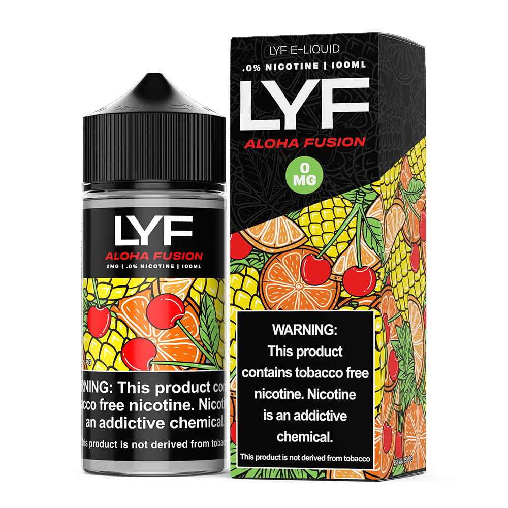 Aloha Fusion | Lyf | 100mL 0mg bottle with packaging