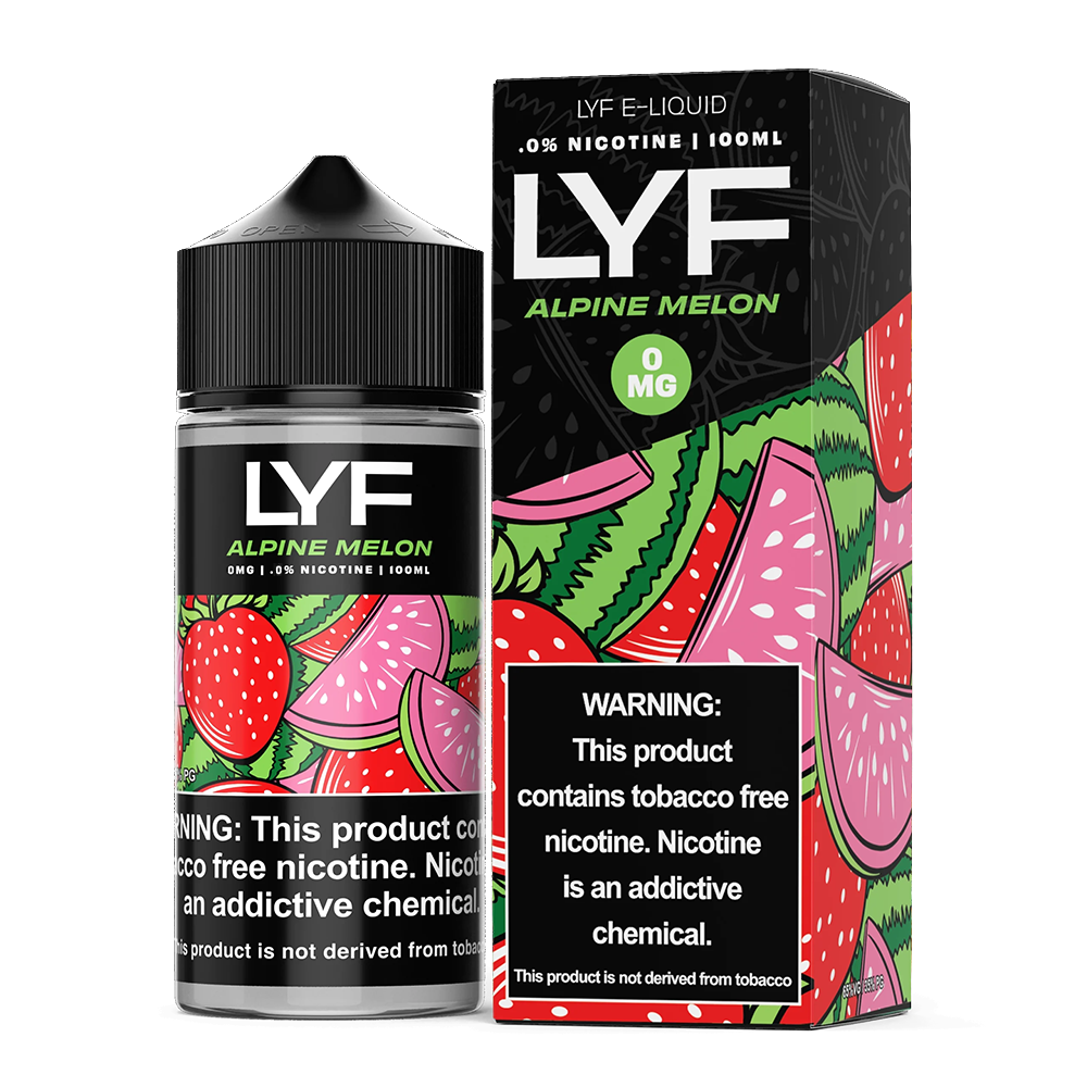 Alpine Melon | Lyf | 100mL 0mg bottle with packaging